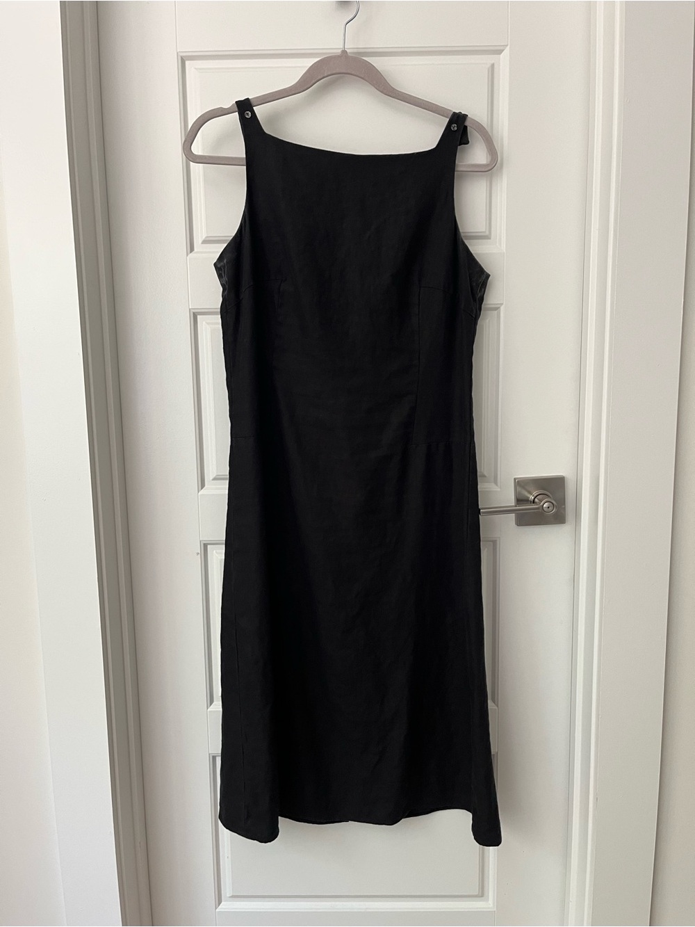 Gap 100% Linen Black Midi Dress